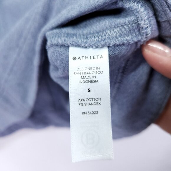 Athleta Sweatshirt Womens Small Farallon Swing Blue Heather Pullover Sweater - Picture 6 of 13